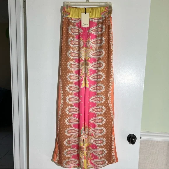 NEW Elan Bali Wide Leg Silky Pants - Picture 4 of 9